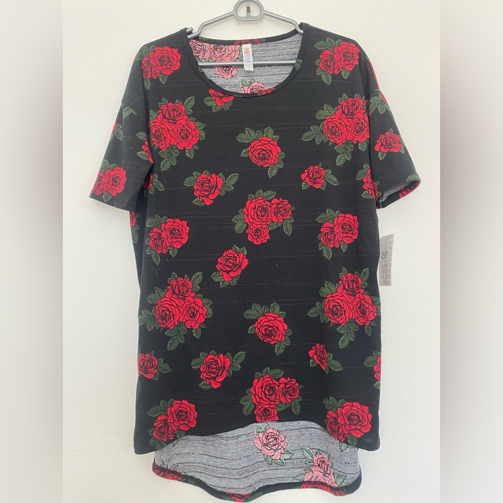 LuLaRoe rose print floral Irma tunic